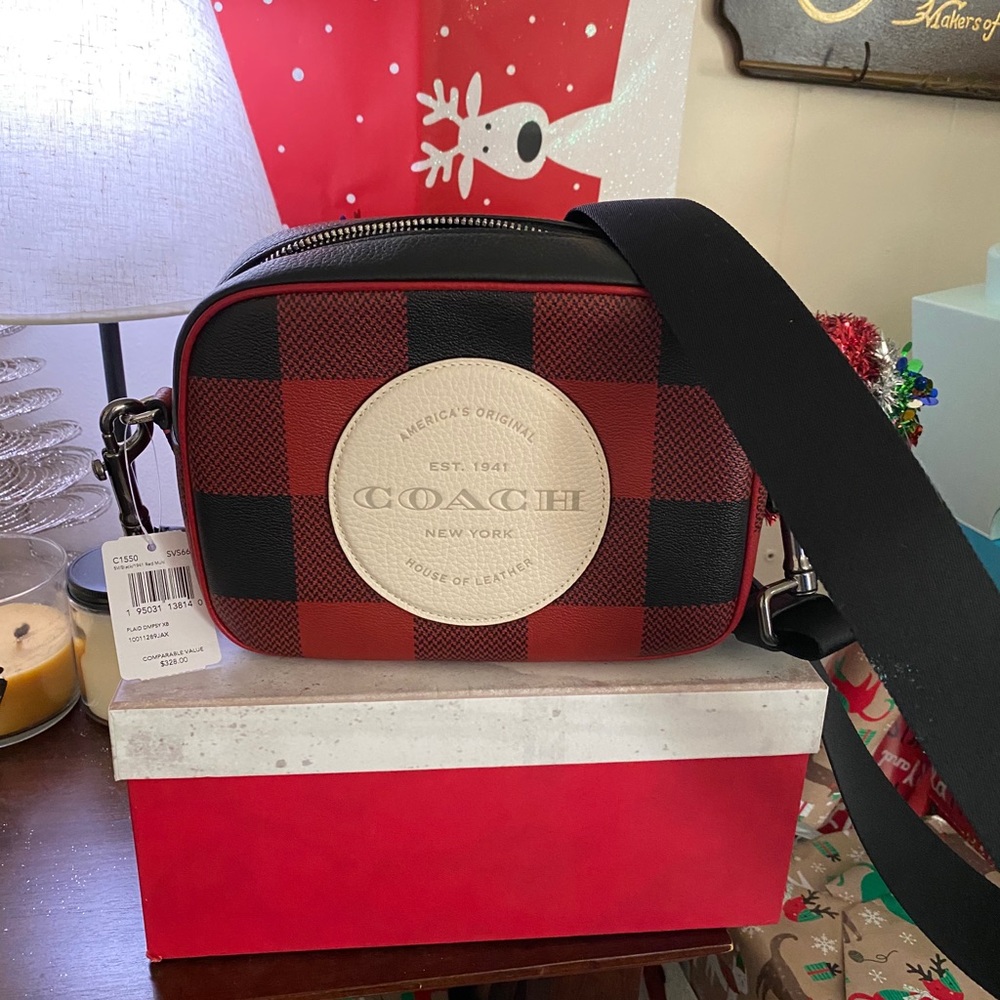 COACH Buffalo Plaid Crossbody- lowest price